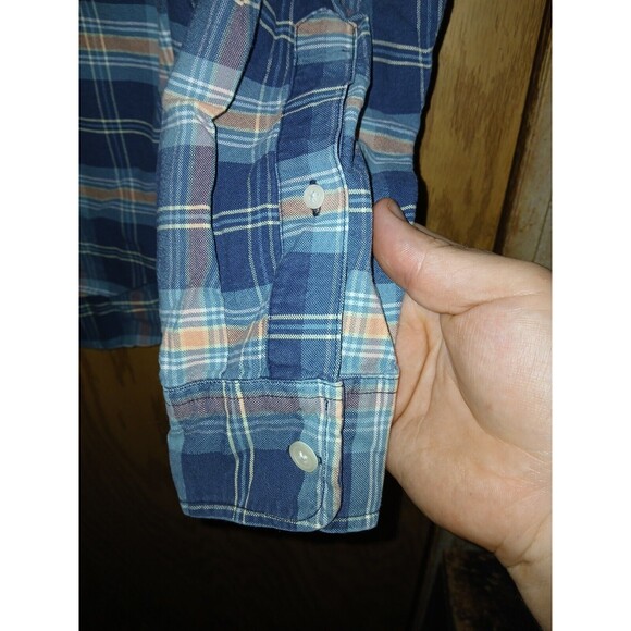 Abercrombie & Fitch Muscle Shirt Button-Up Plaid Men’s Size Large 100% Cotton - Picture 5 of 16
